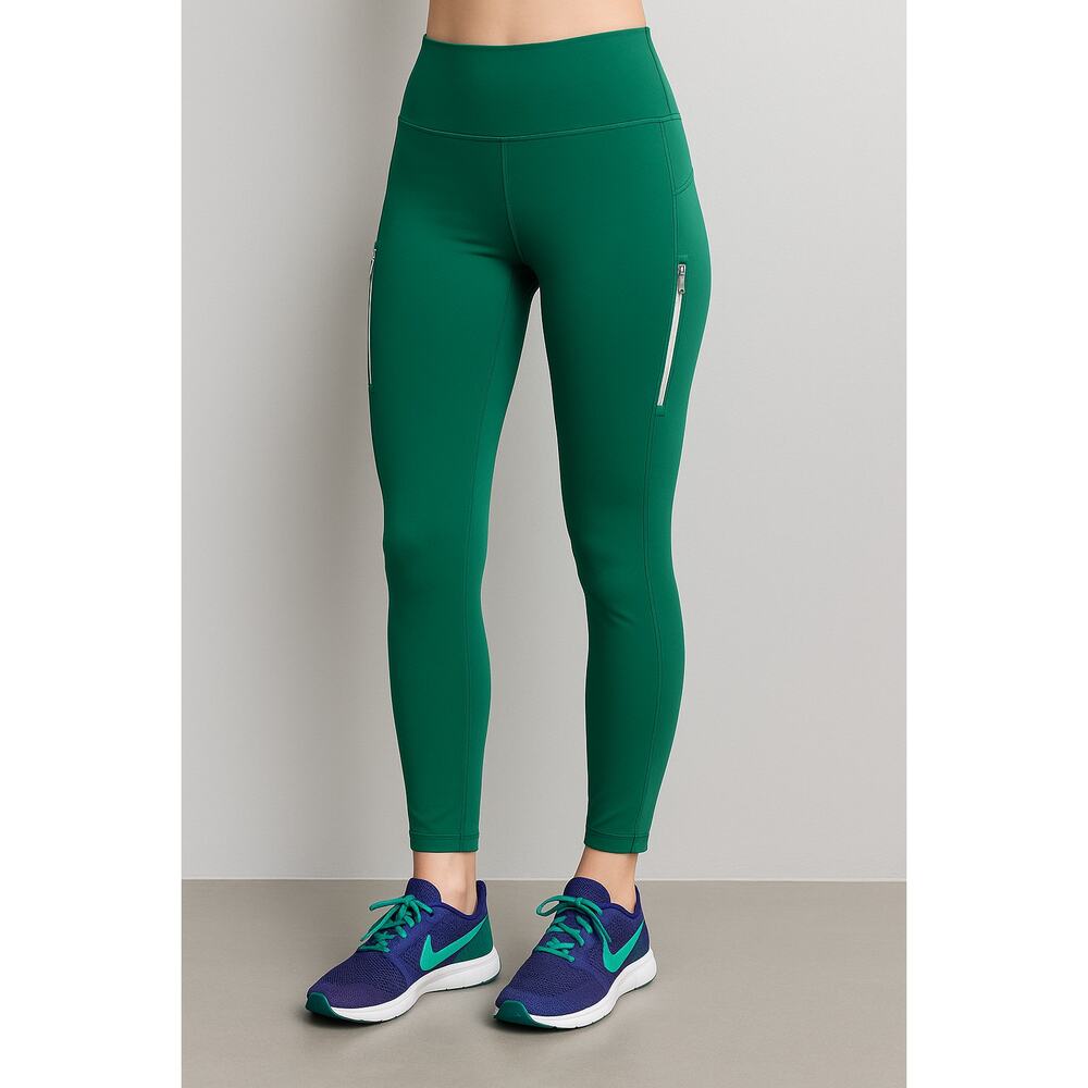 Mondetta Women’s Performance High Waist Leggings Zip Pocket Compression